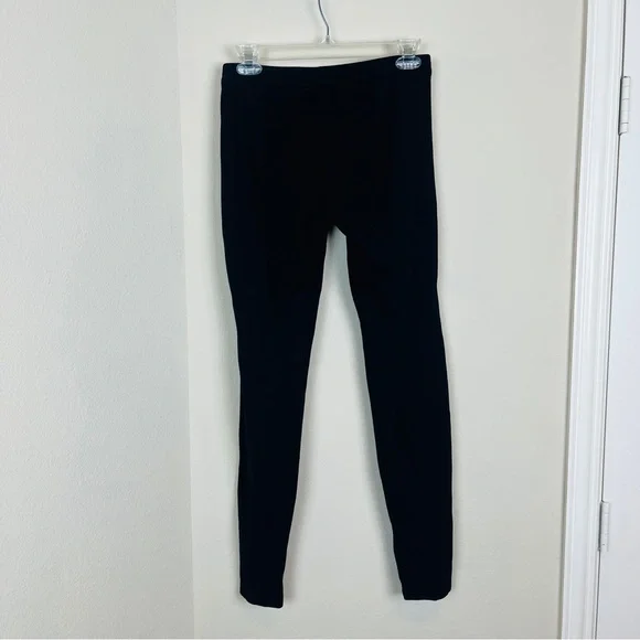 VINCE. Black Ponte Stretch Knit Skinny Pants 4 SMALL Fitted Zipper - Picture 5 of 6